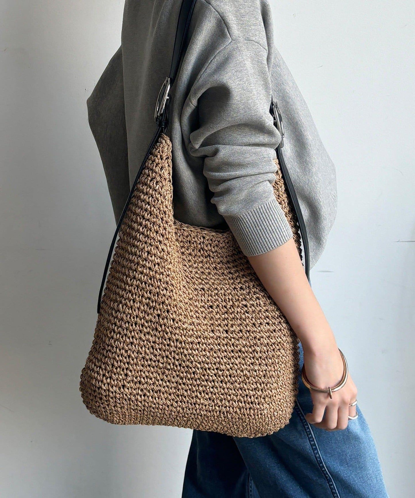 自由手柄鐘形托特包