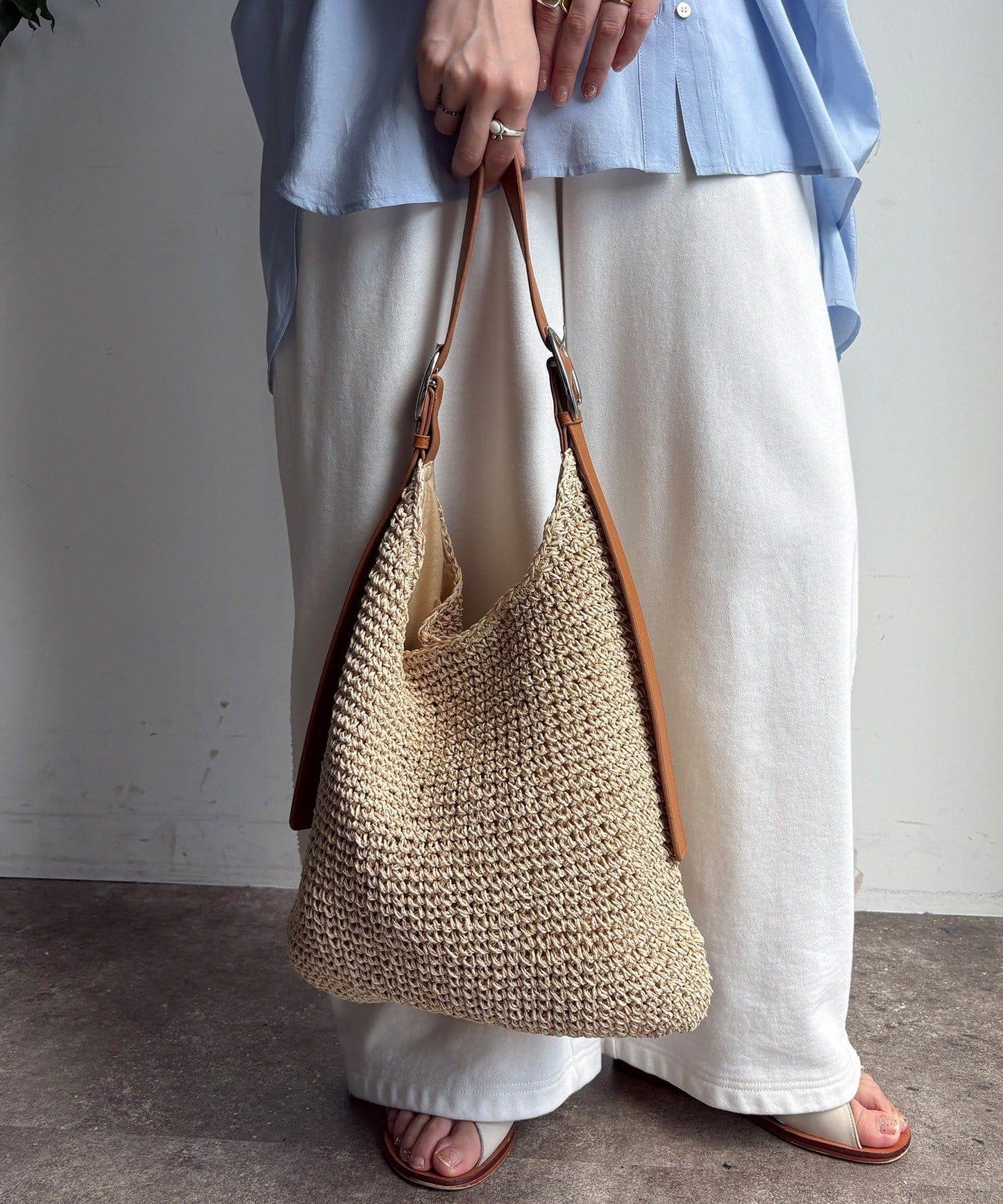 自由手柄鐘形托特包