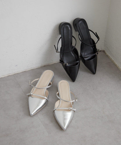 尖頭綁帶高跟鞋