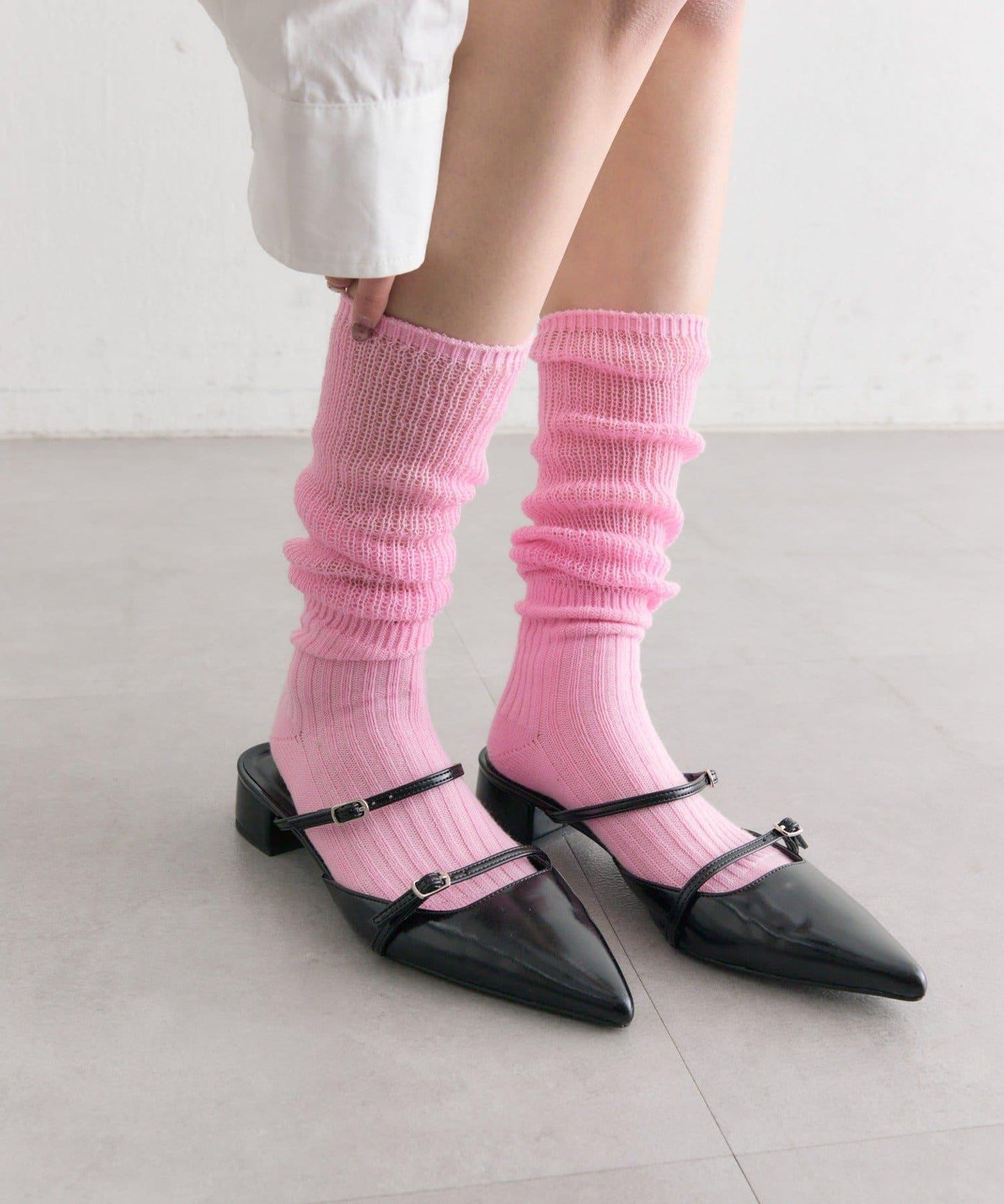 尖頭綁帶高跟鞋