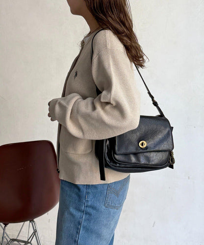 U.S. POLO ASSN. 畦編針織 金色紐扣 針織開衫