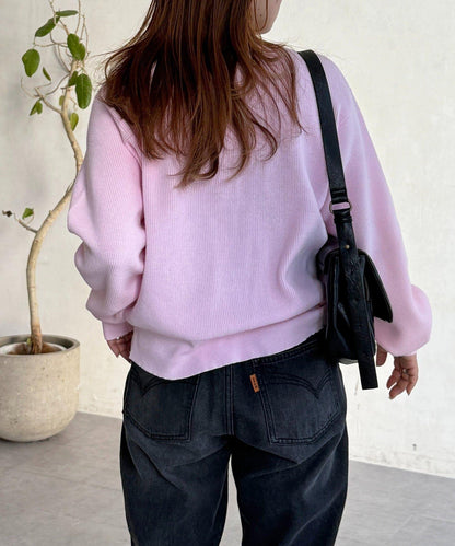 U.S. POLO ASSN. 畦編針織 金色紐扣 針織開衫