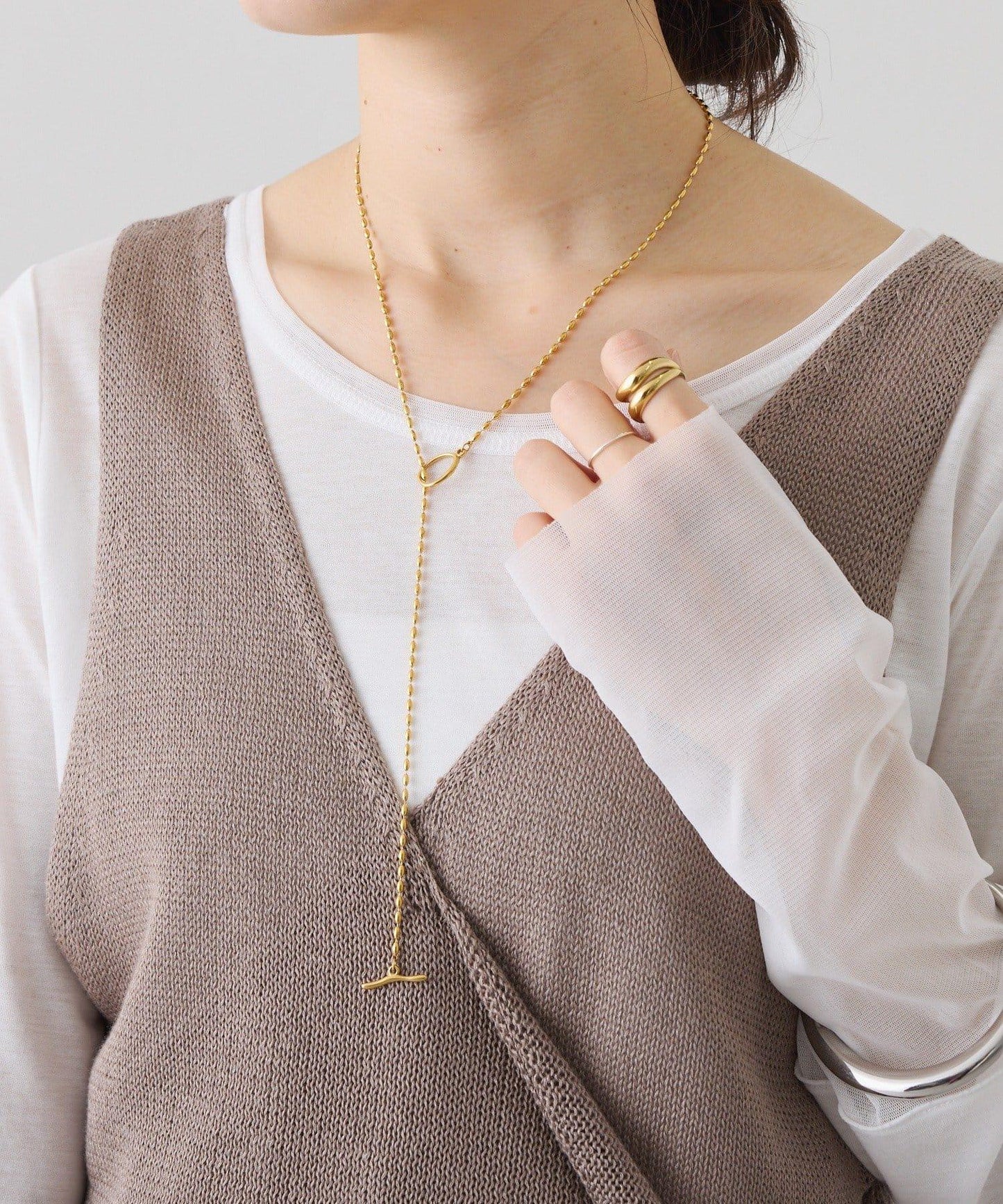 R.good 窄球鏈套索項鍊