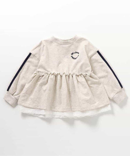 袖側條紋 中長上衣