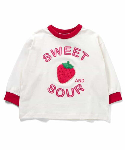 特色サガラ繡貼布設計 長袖T恤