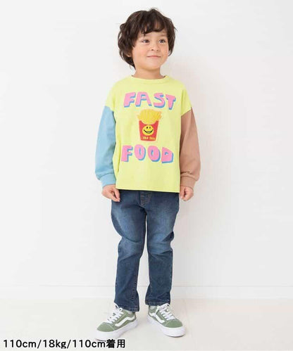 特色サガラ繡貼布設計 長袖T恤