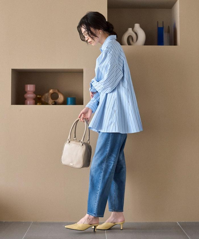 喇叭廓形 開襟領 氣球袖 襯衫