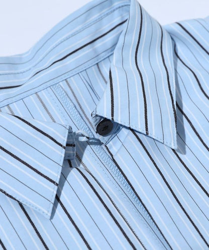 喇叭廓形 開襟領 氣球袖 襯衫