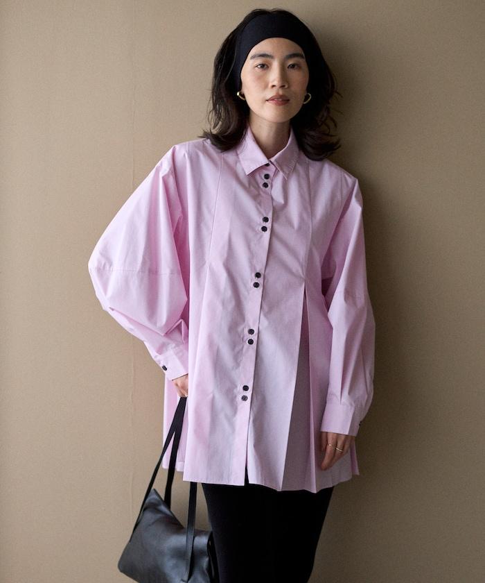 箱褶 蓬袖 長袖襯衫