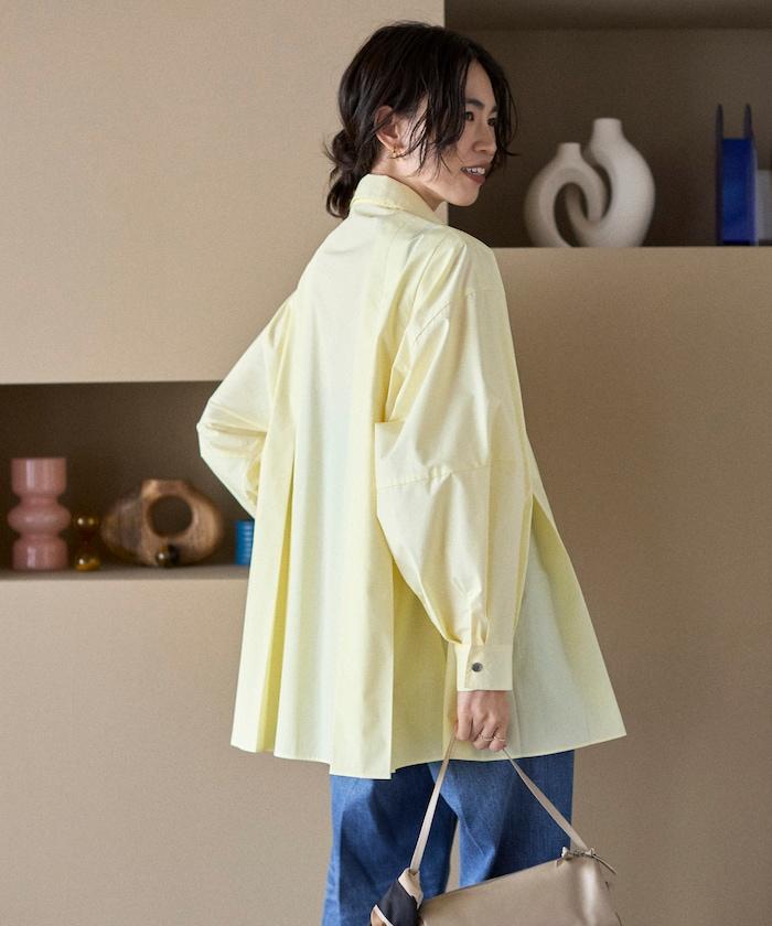 箱褶 蓬袖 長袖襯衫