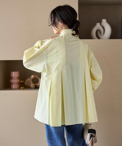 箱褶 蓬袖 長袖襯衫