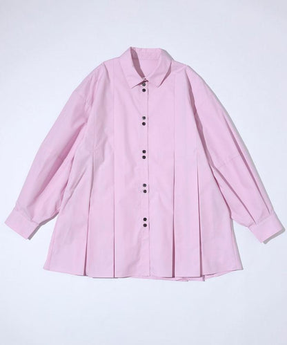 箱褶 蓬袖 長袖襯衫