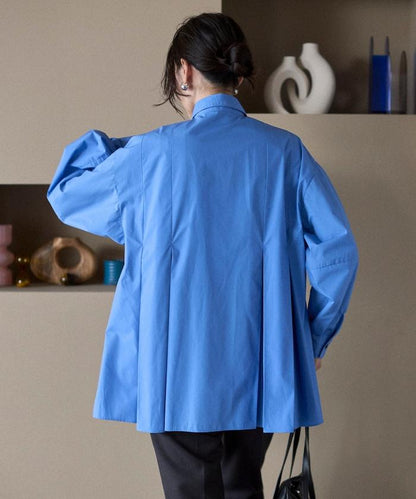 箱褶 蓬袖 長袖襯衫