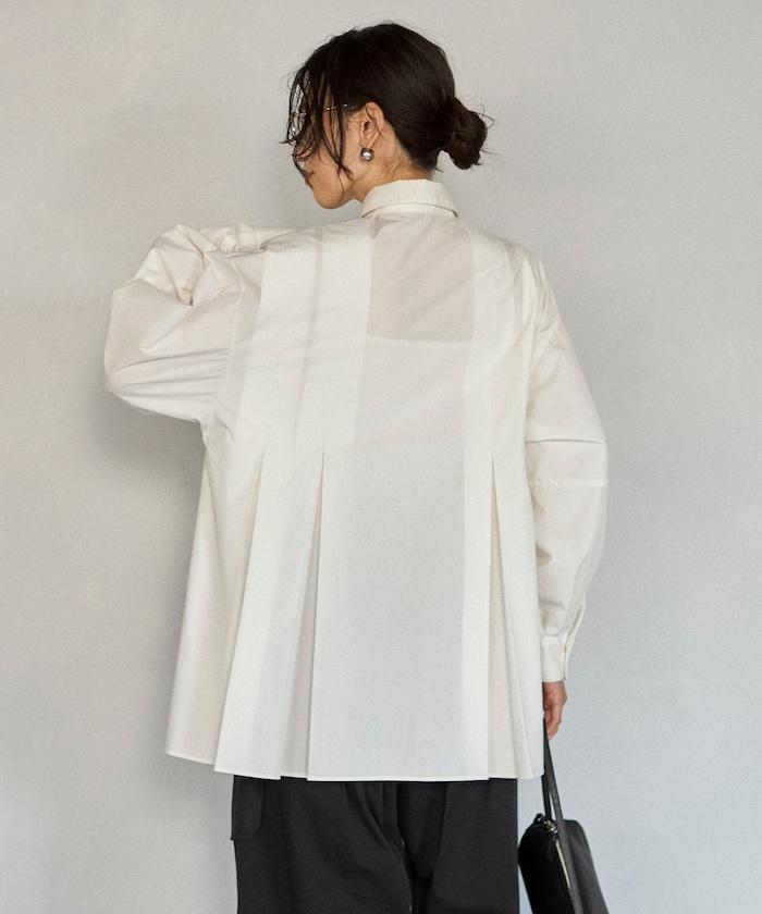 箱褶 蓬袖 長袖襯衫