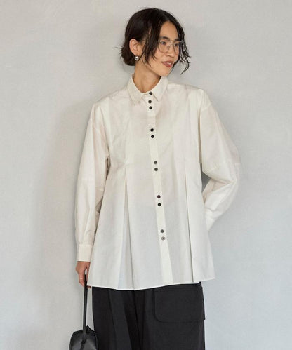箱褶 蓬袖 長袖襯衫