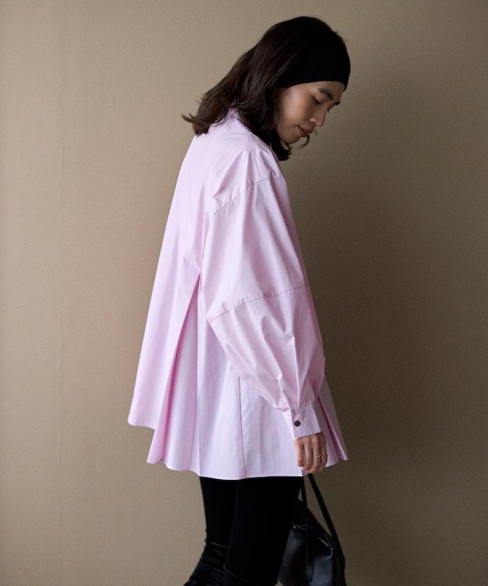 箱褶 蓬袖 長袖襯衫