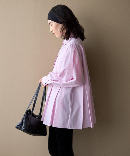 箱褶 蓬袖 長袖襯衫