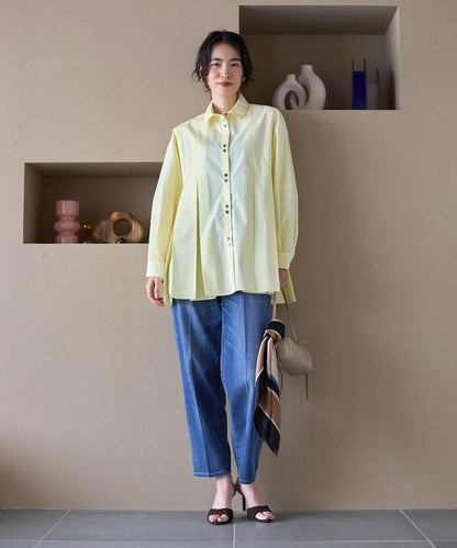 箱褶 蓬袖 長袖襯衫