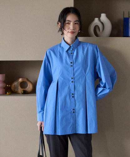 箱褶 蓬袖 長袖襯衫