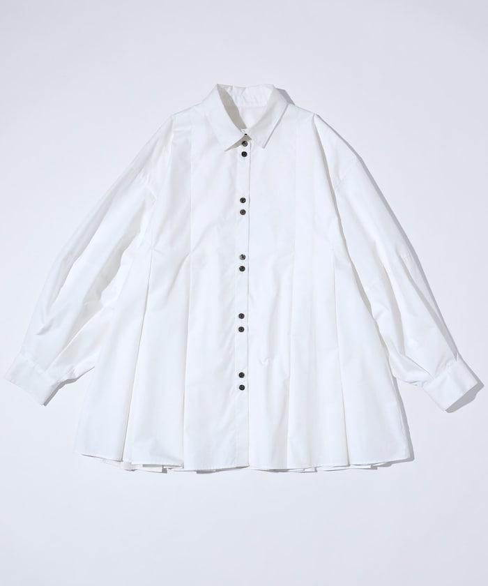 箱褶 蓬袖 長袖襯衫