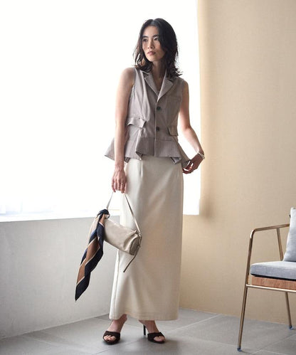 細條紋 拼接荷葉擺 短款馬甲（1月14日12:00）