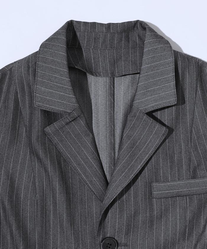 細條紋 拼接荷葉擺 短款馬甲（1月14日12:00）