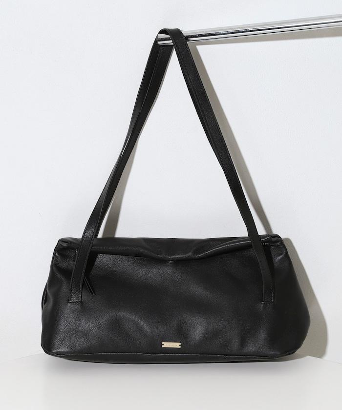 牛革防潑水翻蓋設計單肩包