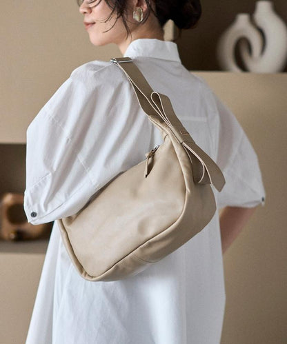 牛皮 半月造型 防潑水皮革 單肩包