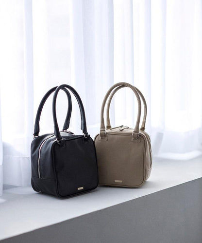 牛皮防潑水立方造型波士頓包