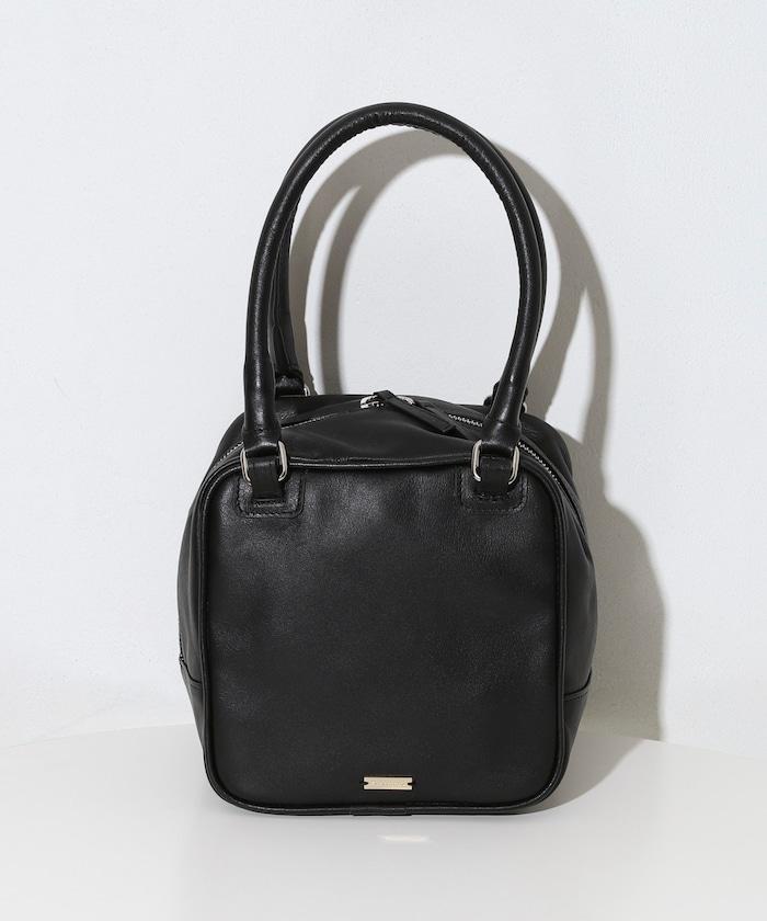 牛皮防潑水立方造型波士頓包