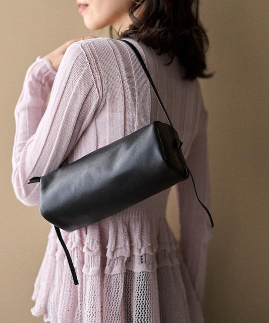 防潑水牛皮 圓筒設計 波士頓包