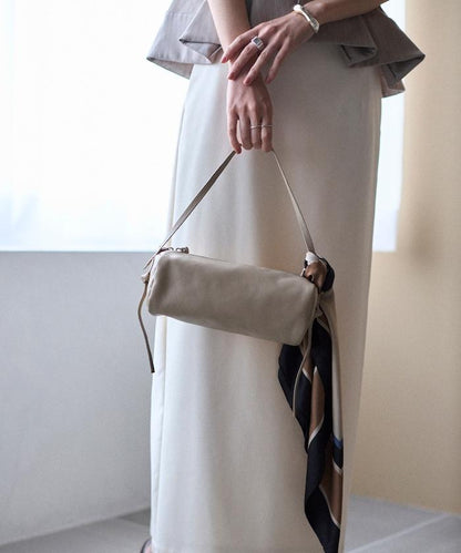 防潑水牛皮 圓筒設計 波士頓包