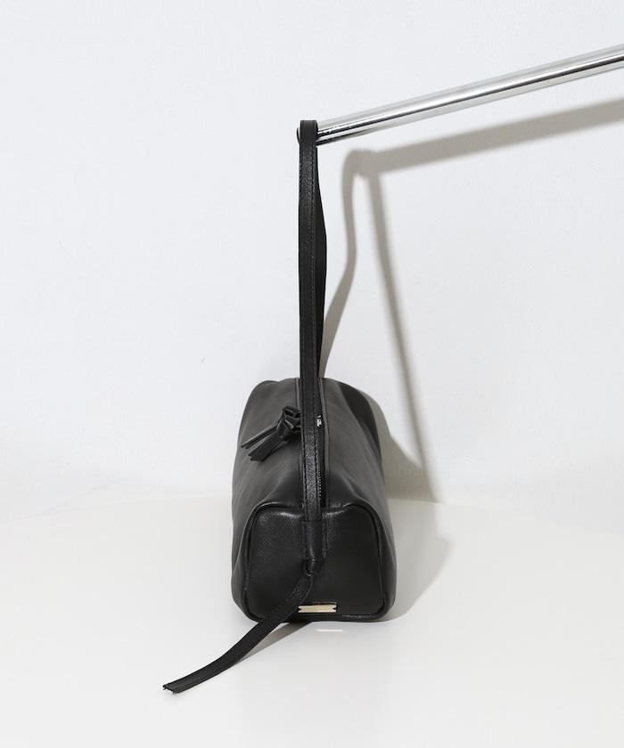 防潑水牛皮 圓筒設計 波士頓包