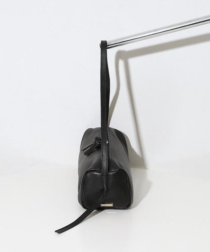 防潑水牛皮 圓筒設計 波士頓包