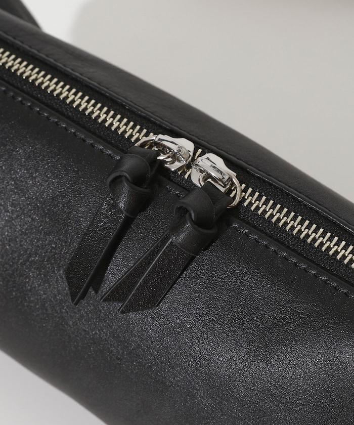 防潑水牛皮 圓筒設計 波士頓包