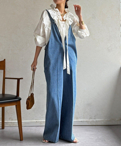 荷葉邊領 插肩設計 襯衫（網絡）