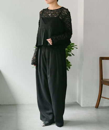 花卉圖案 多穿法 透膚蕾絲 上衣