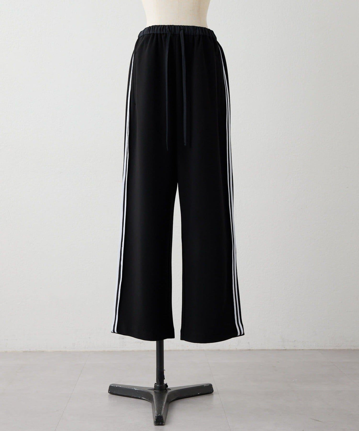 彈力全鬆緊腰直筒 雙線設計 休閒褲【SUM1 STYLE】