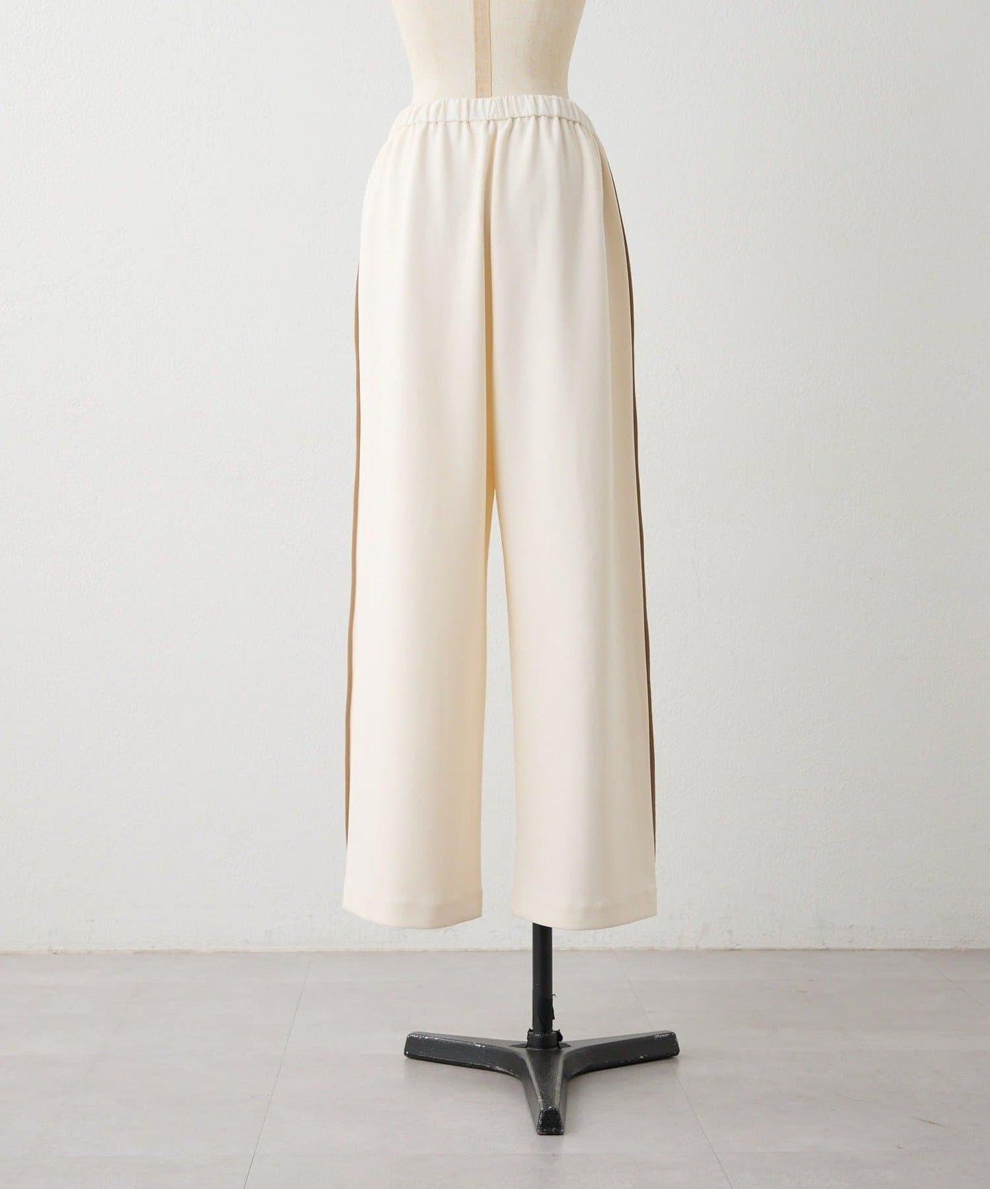 彈力全鬆緊腰直筒 雙線設計 休閒褲【SUM1 STYLE】