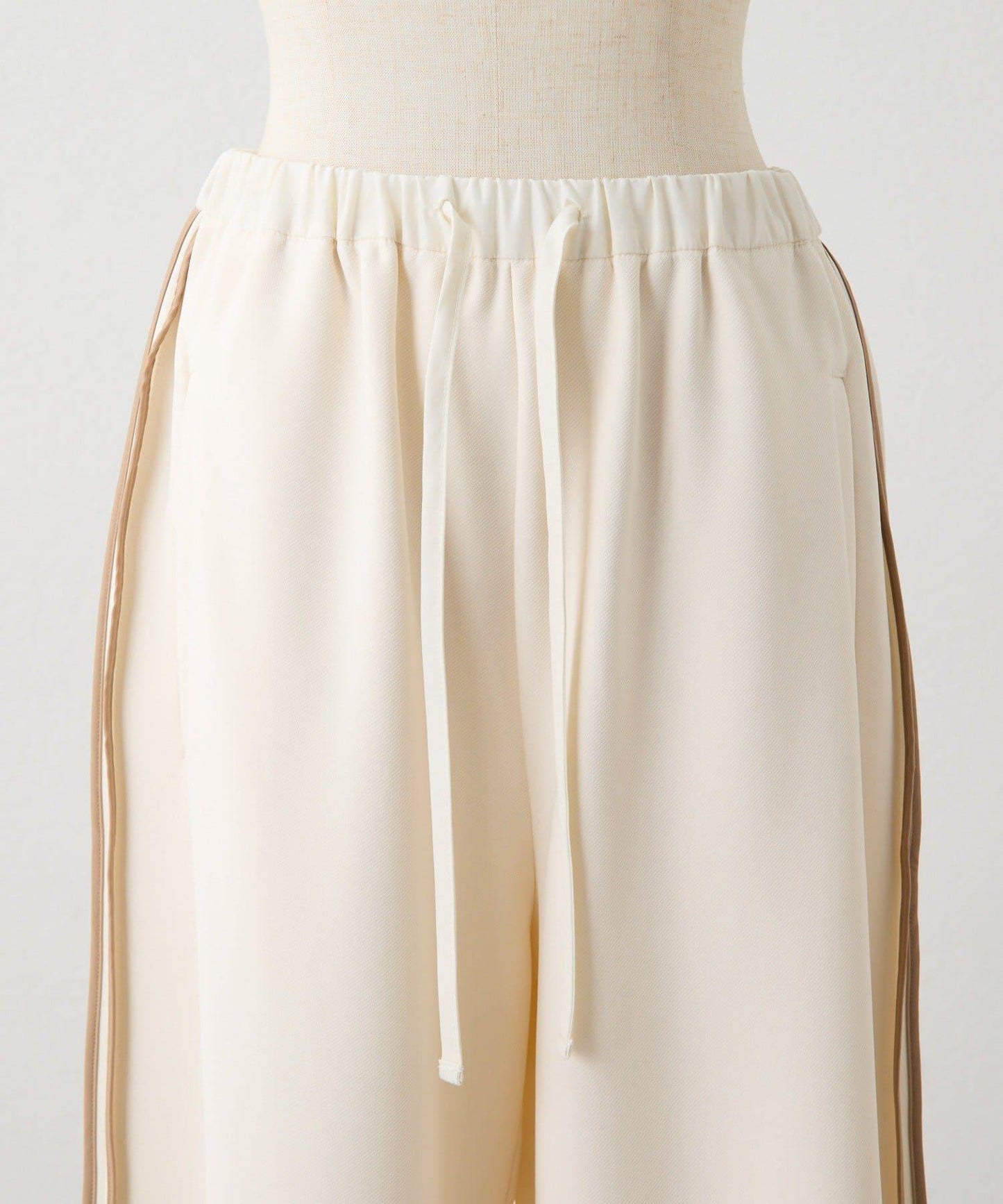 彈力全鬆緊腰直筒 雙線設計 休閒褲【SUM1 STYLE】