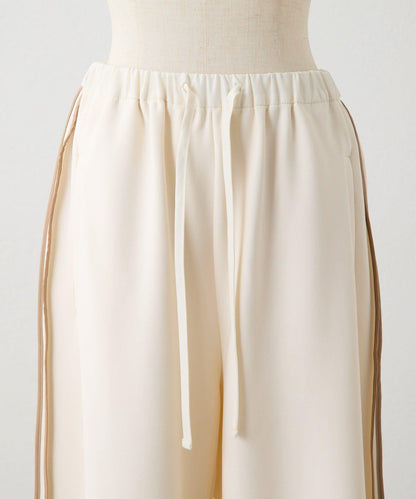 彈力全鬆緊腰直筒 雙線設計 休閒褲【SUM1 STYLE】