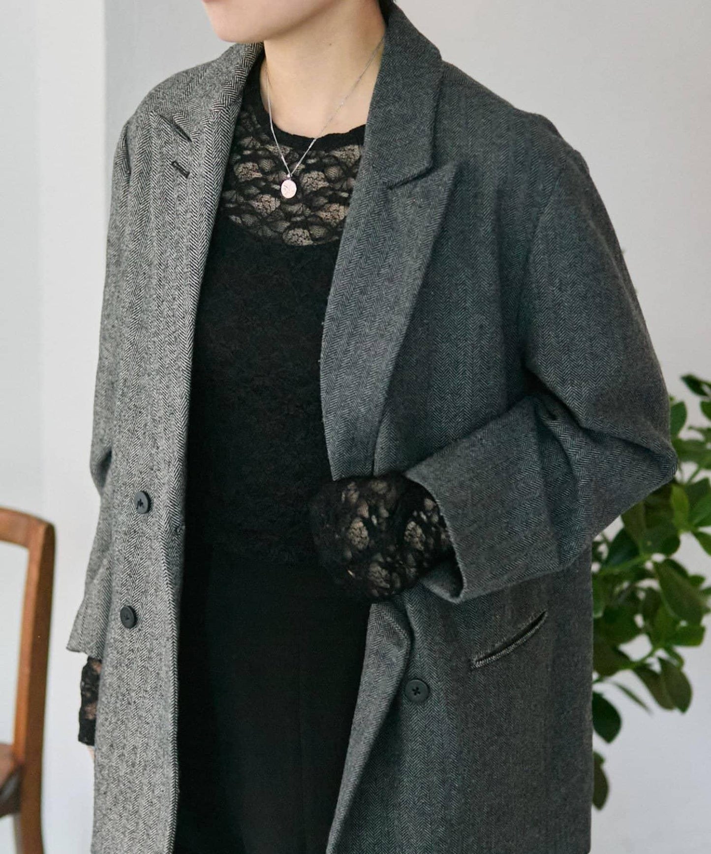 花卉圖案 多穿法 透膚蕾絲 上衣