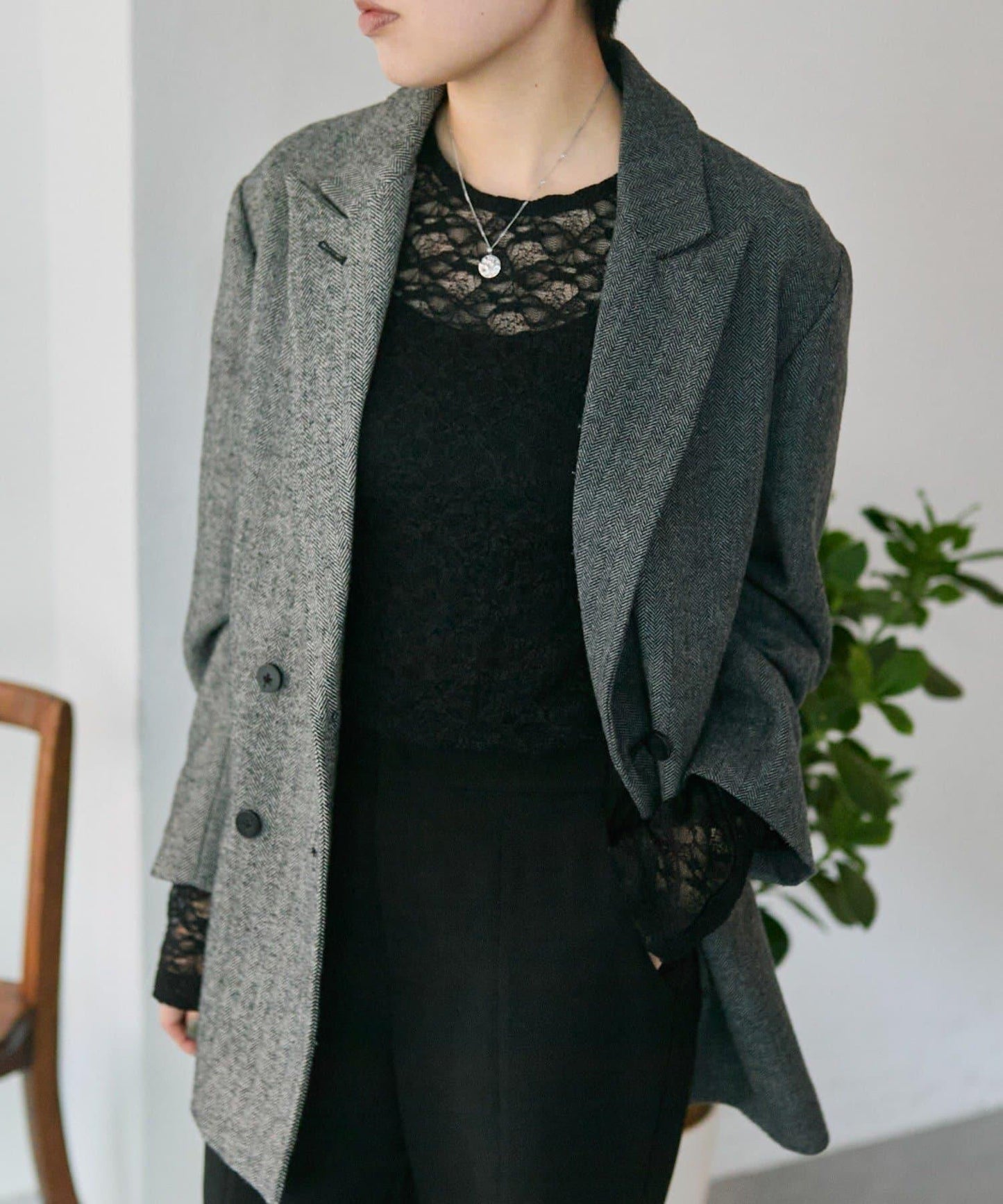 花卉圖案 多穿法 透膚蕾絲 上衣