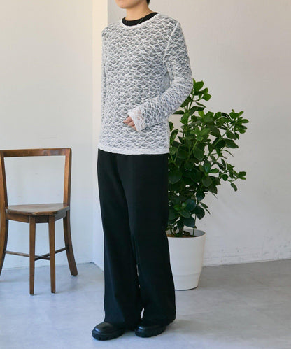 花卉圖案 多穿法 透膚蕾絲 上衣