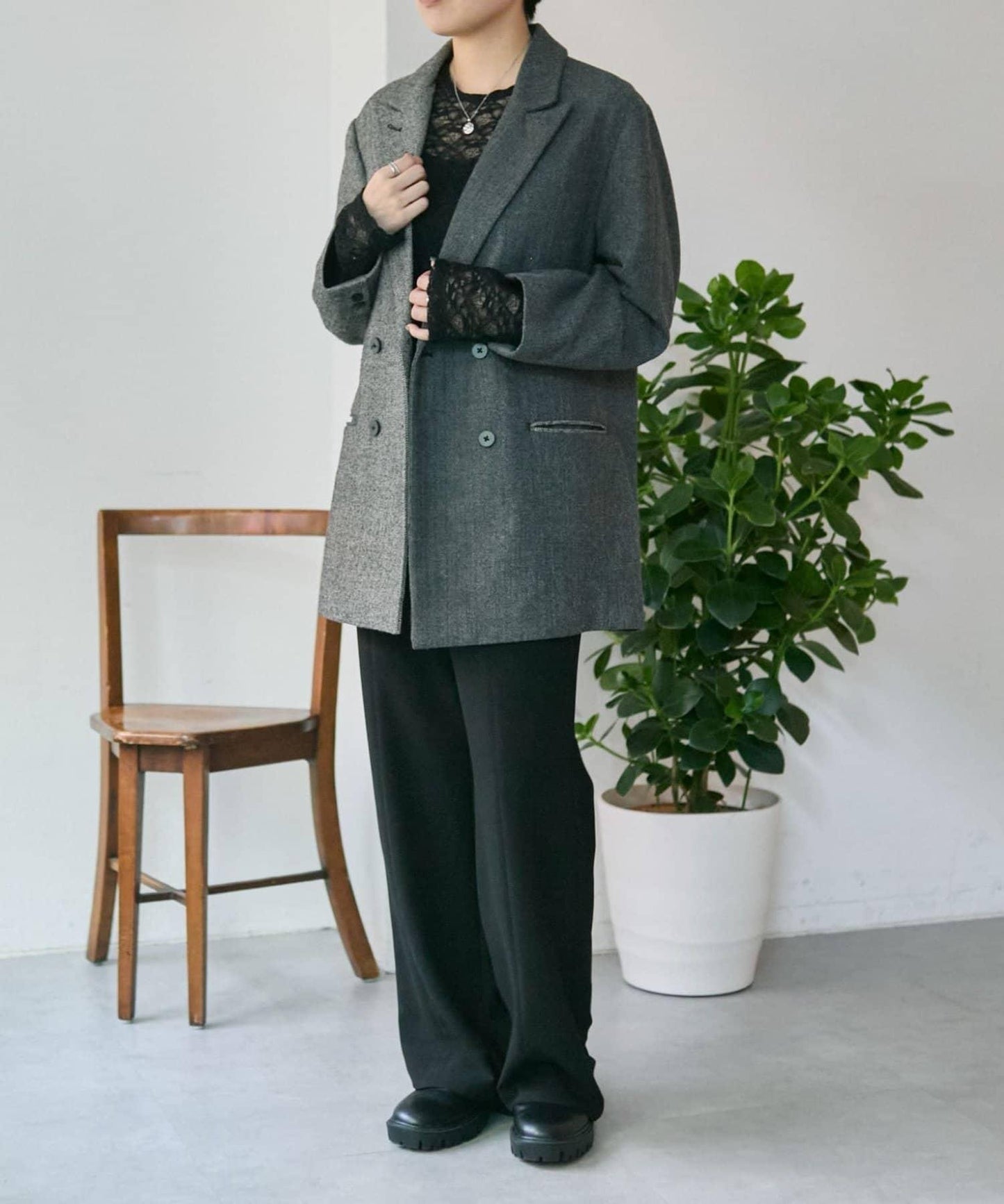 花卉圖案 多穿法 透膚蕾絲 上衣