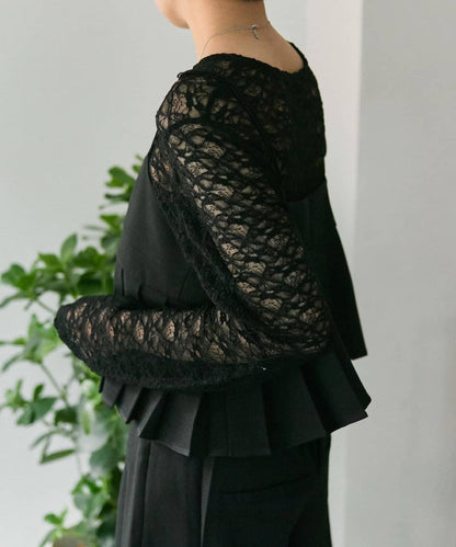 花卉圖案 多穿法 透膚蕾絲 上衣