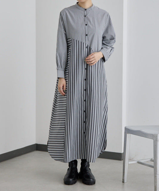 SUM1 STYLE 條紋襯衫連衣裙