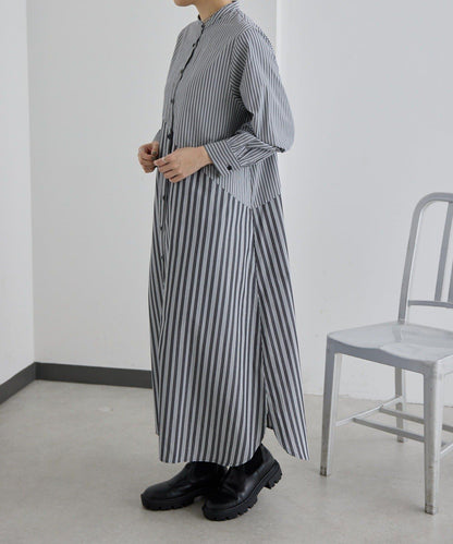 SUM1 STYLE 條紋襯衫連衣裙