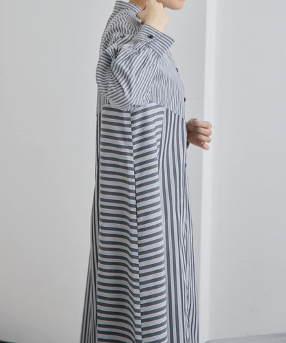 SUM1 STYLE 條紋襯衫連衣裙