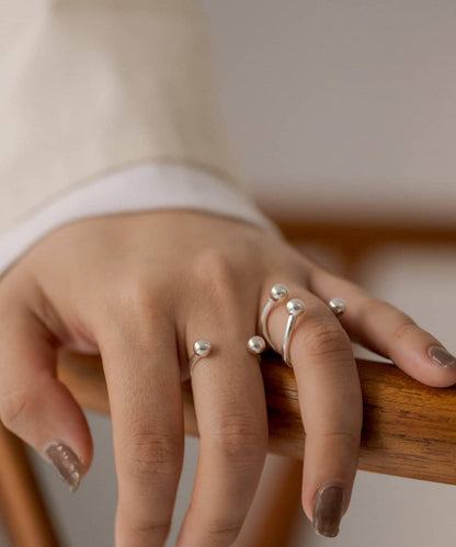 《スターリングシルバー使用》 點點戒指套裝